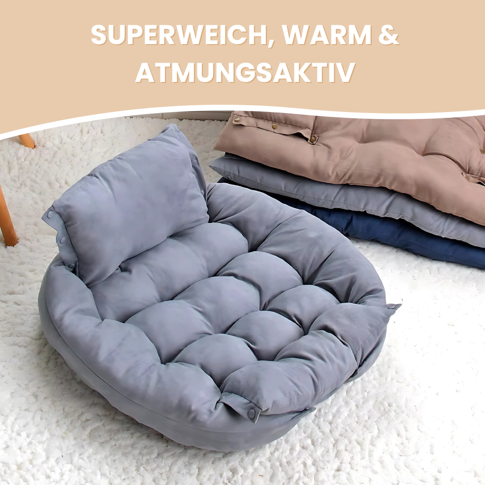 3-in-1 Kuschelbett für Tiere - Für jede Schlafposition geeignet
