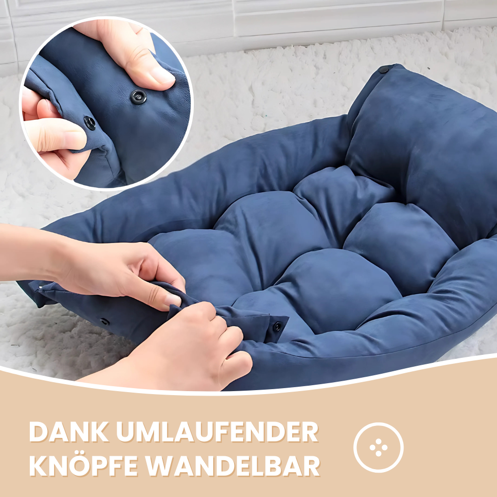 3-in-1 Kuschelbett für Tiere - Für jede Schlafposition geeignet