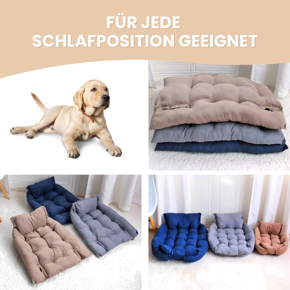 3-in-1 Kuschelbett für Tiere - Für jede Schlafposition geeignet