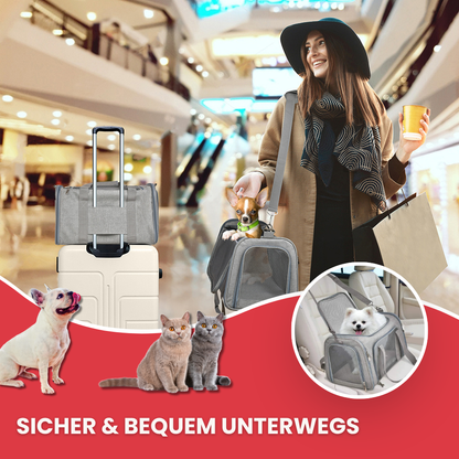 Transporttasche mit Rundum-Öffnung – Stressfreies Einsteigen für Hund & Katze
