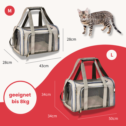 Transporttasche mit Rundum-Öffnung – Stressfreies Einsteigen für Hund & Katze